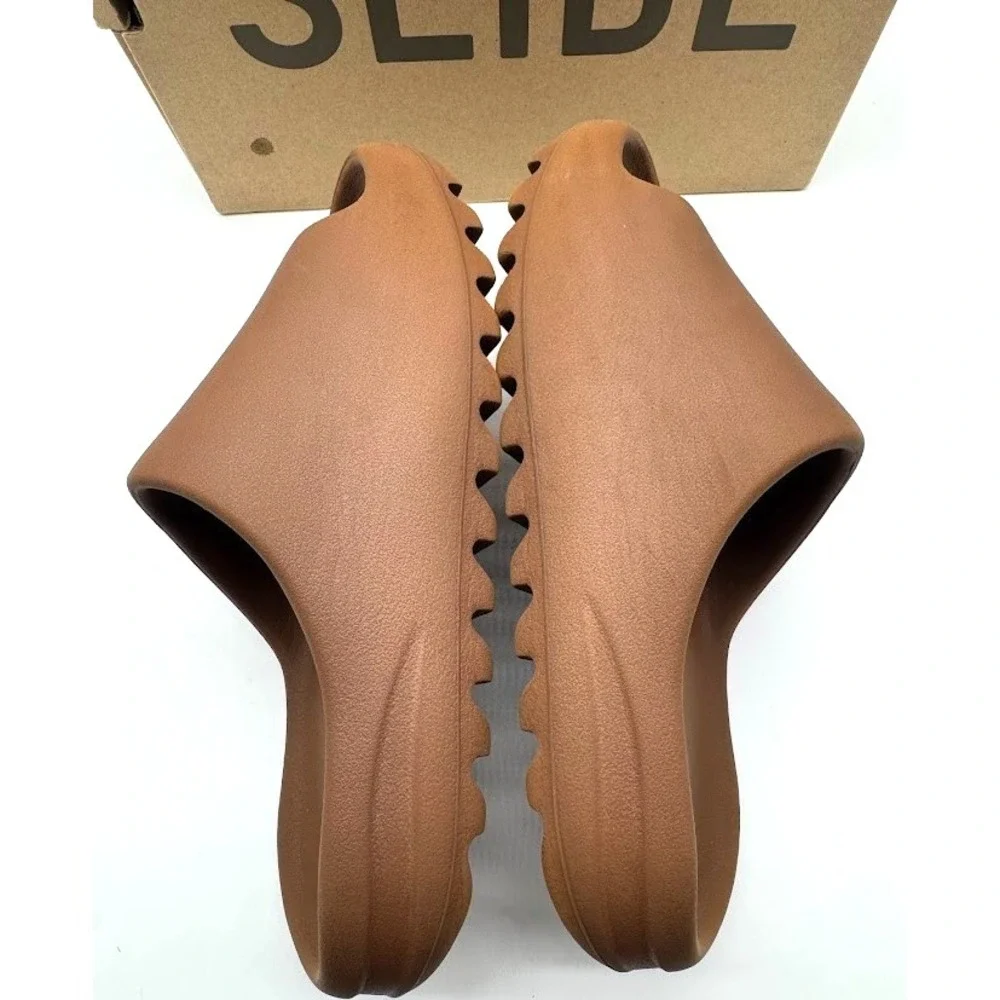 Adidas Yeezy Slide Flax FZ5896 Men's US 8 EU 42 Brown Comfort Slides